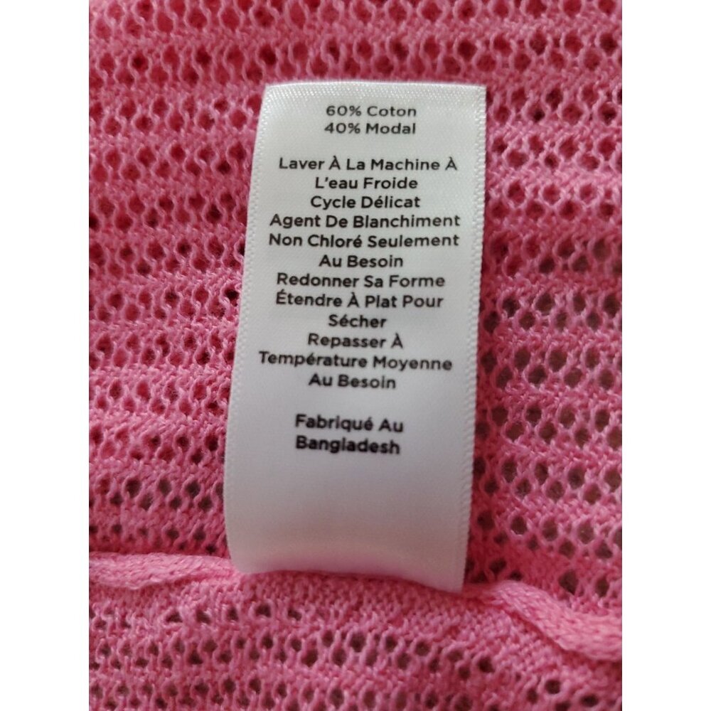 Talbots Pink Cropped Open-Front Knit Cardigan size Small - Picture 7 of 12